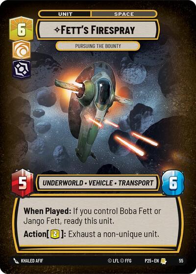 Fett's Firespray - Pursuing the Bounty card