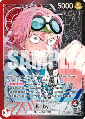 ONE PIECE 1～81 Koby (001) (Alternate Art) - A Fist of Divine Speed - One