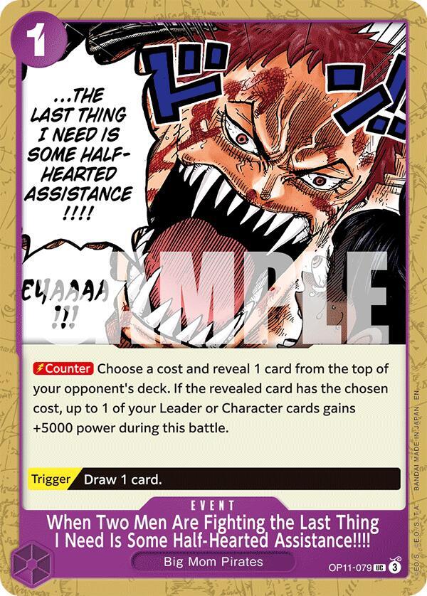 When Two Men Are Fighting the Last Thing I Need Is Some Half Hearted Assistance onepiece card