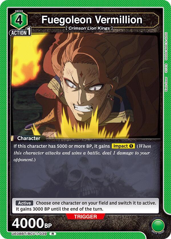 Fuegoleon Vermillion - UE08BT: Black Clover - Union Arena