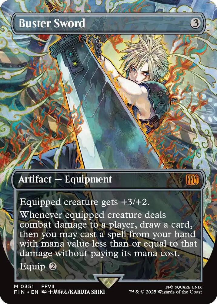 MTG バスターソード ボーダレス foil クラウド Buster Sword (Borderless) - FINAL FANTASY - Magic: The