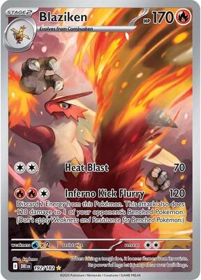 2016 ポケモン ハナフダ Blaziken Blaziken - 192/182 - SV10: Destined Rivals - Pokemon