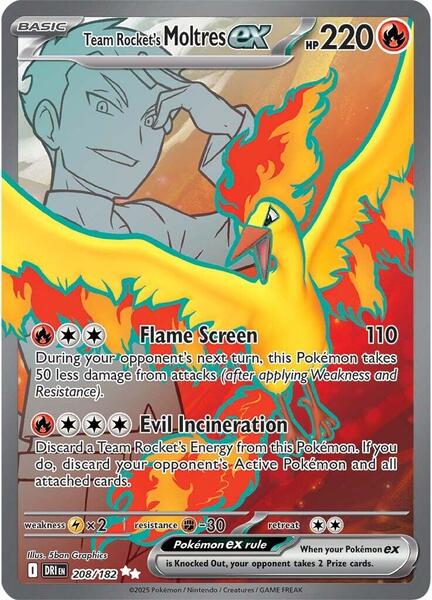 Team Rocket's Moltres ex card image
