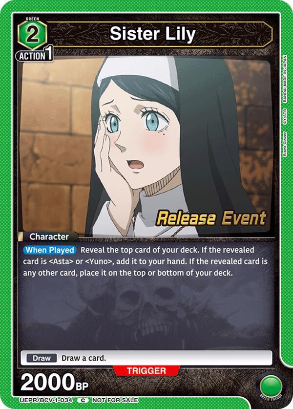 Sister Lily - UE08BT: Black Clover Release Event Cards - Union