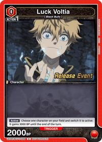 Luck Voltia (089) - UE08BT: Black Clover Release Event Cards - Union Arena card