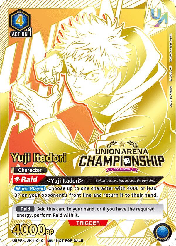 Yuji Itadori (Regionals 25-26) - Union Arena Promotion Cards