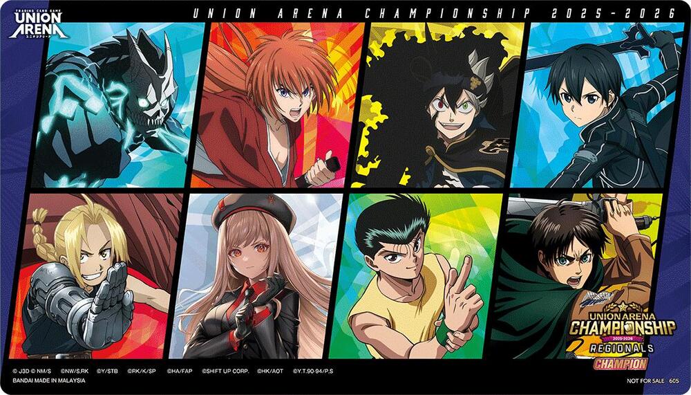 Union Arena Regionals 25-26 Champion Playmat - Bandai Playmats