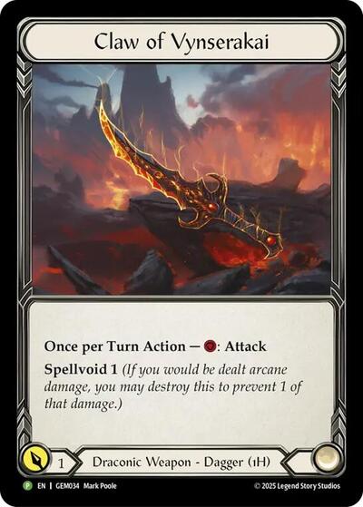 Claw of Vynserakai GEM Pack 2 card price