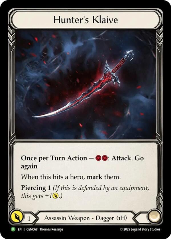 fab Hunter's Klaive 狩人のクレイヴ 英語版 NF Hunter's Klaive - GEM Pack 2 - Flesh and Blood TCG
