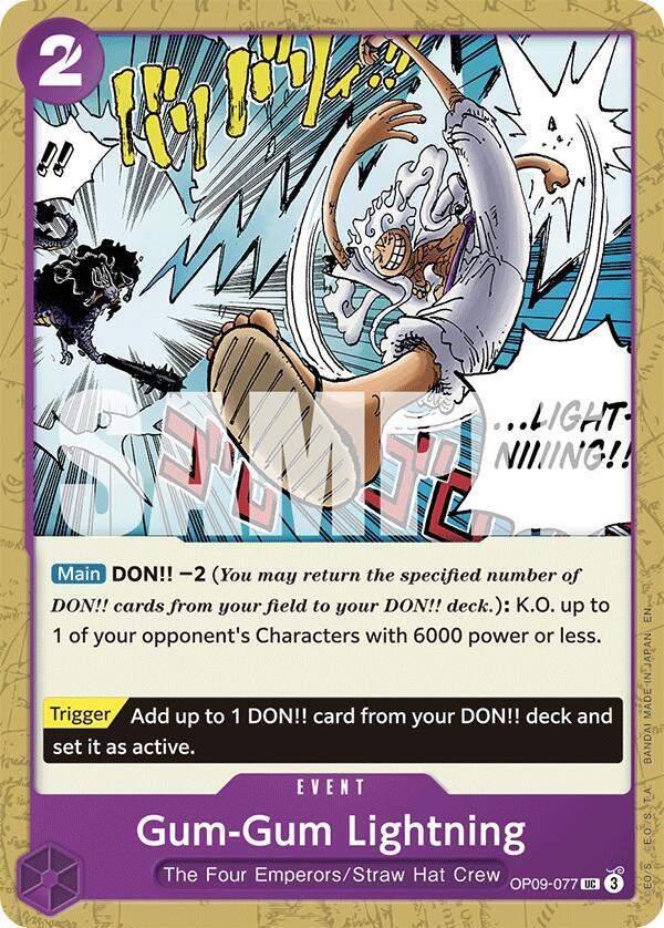 Gum Gum Lightning Reprint onepiece card