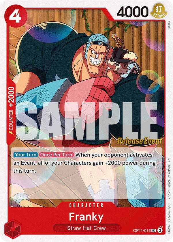 Franky - A Fist of Divine Speed Release Event Cards - One Piece