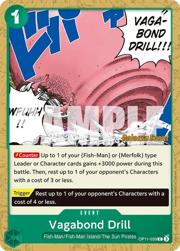 Vagabond Drill - A Fist of Divine Speed Release Event Cards - One
