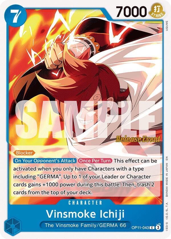Vinsmoke Ichiji - A Fist of Divine Speed Release Event Cards - One