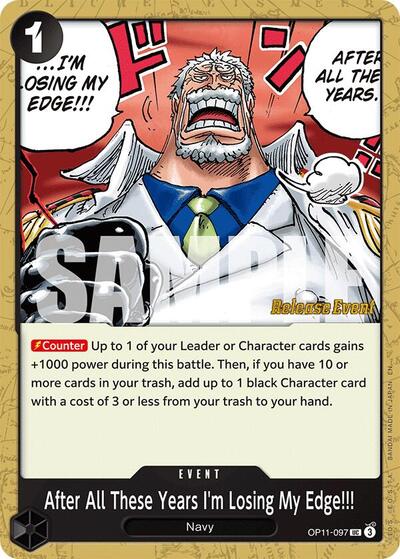 After All These Years I'm Losing My Edge!!!