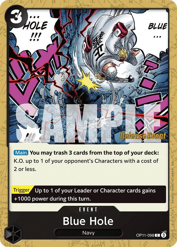 Blue Hole - A Fist of Divine Speed Release Event Cards - One Piece
