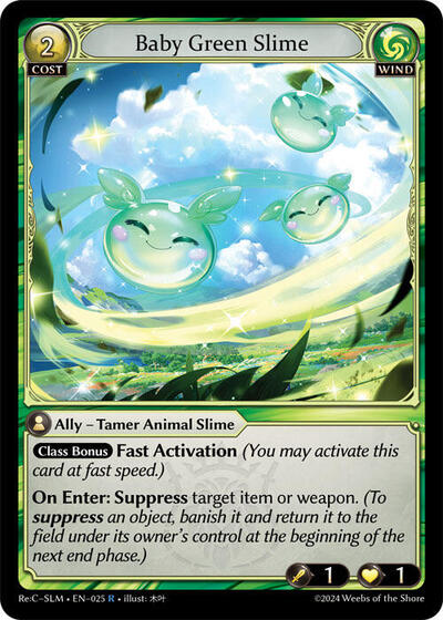 Baby Green Slime Silvie, Slime Sovereign Re: Collection Lite Rare Grand Archive card — value and price