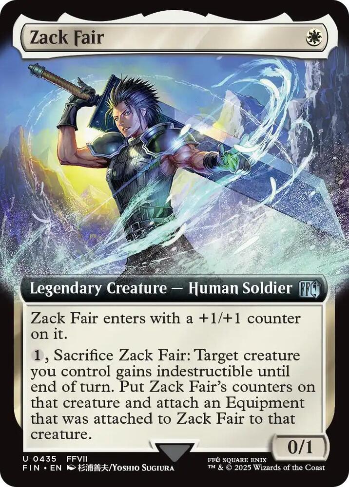 Zack Fair (Extended Art) - FINAL FANTASY - Magic: The Gathering