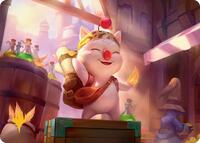 Stiltzkin, Moogle Merchant Art Card (Gold-Stamped Planeswalker Symbol)