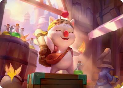 Stiltzkin, Moogle Merchant Art Card (Gold-Stamped Planeswalker Symbol)