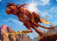 Red XIII, Proud Warrior Art Card (Gold-Stamped Signature