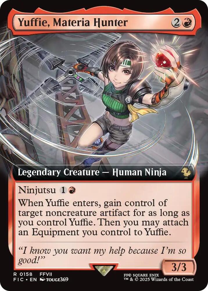 mtg ff マテリアハンター、ユフィ　拡張FOIL Yuffie, Materia Hunter (Extended Art) - Commander: FINAL