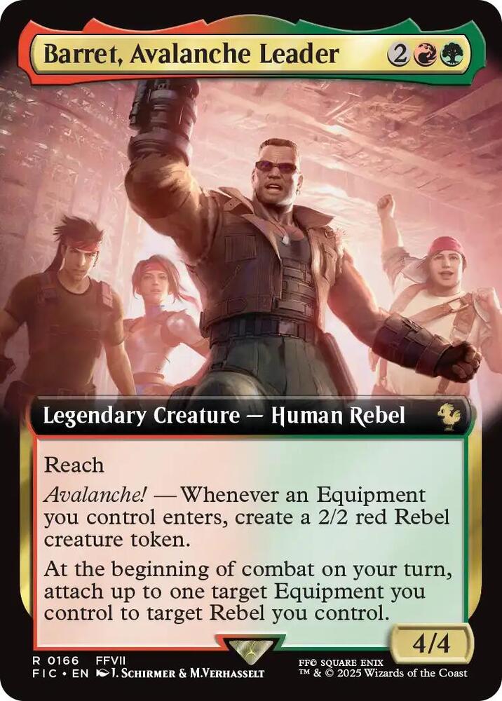 Barret, Avalanche Leader (Extended Art) - Commander: FINAL FANTASY - Magic:  The Gathering
