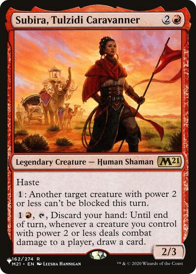 Subira, Tulzidi Caravanner (The List) from LIST #M21-162, Magic: The Gathering card