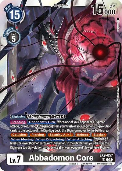 Abbadomon Core Versus Monsters Super Rare Digimon card — value and price