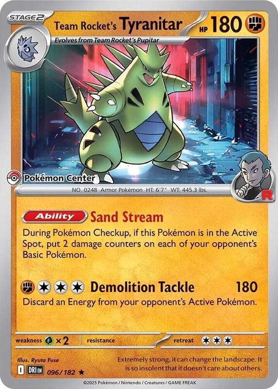 Team Rocket's Tyranitar (Pokemon Center Exclusive) 096/182 from Miscellaneous Cards & Products
