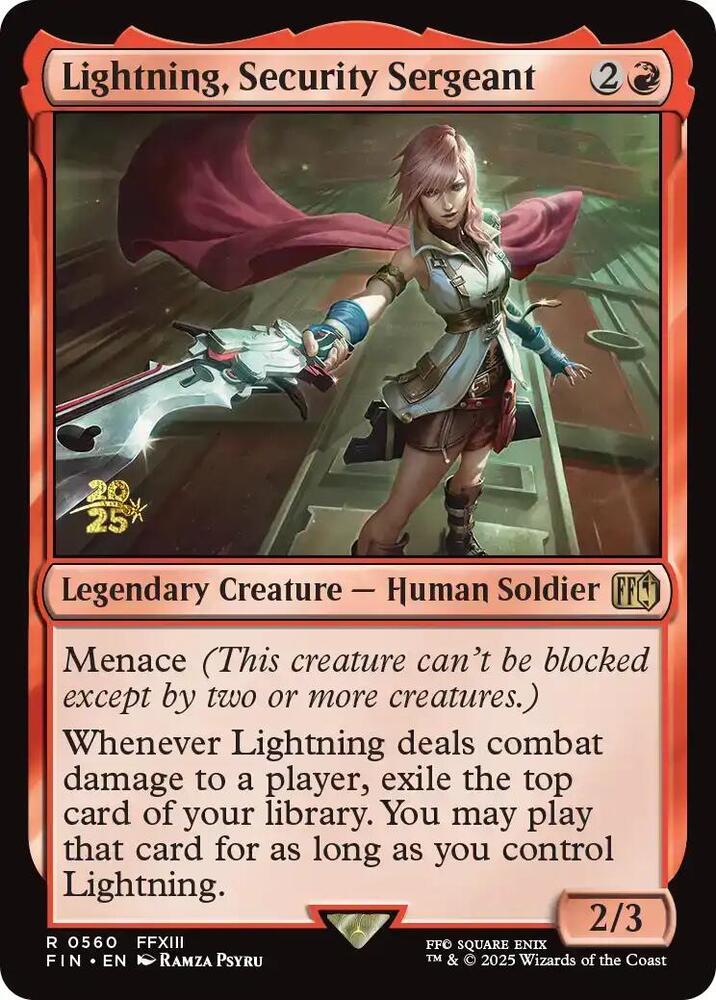 Lightning, Security Sergeant 560 card