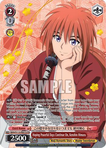 Hoping Peaceful Days Continue On, Kenshin Himura (PR) (Foil)