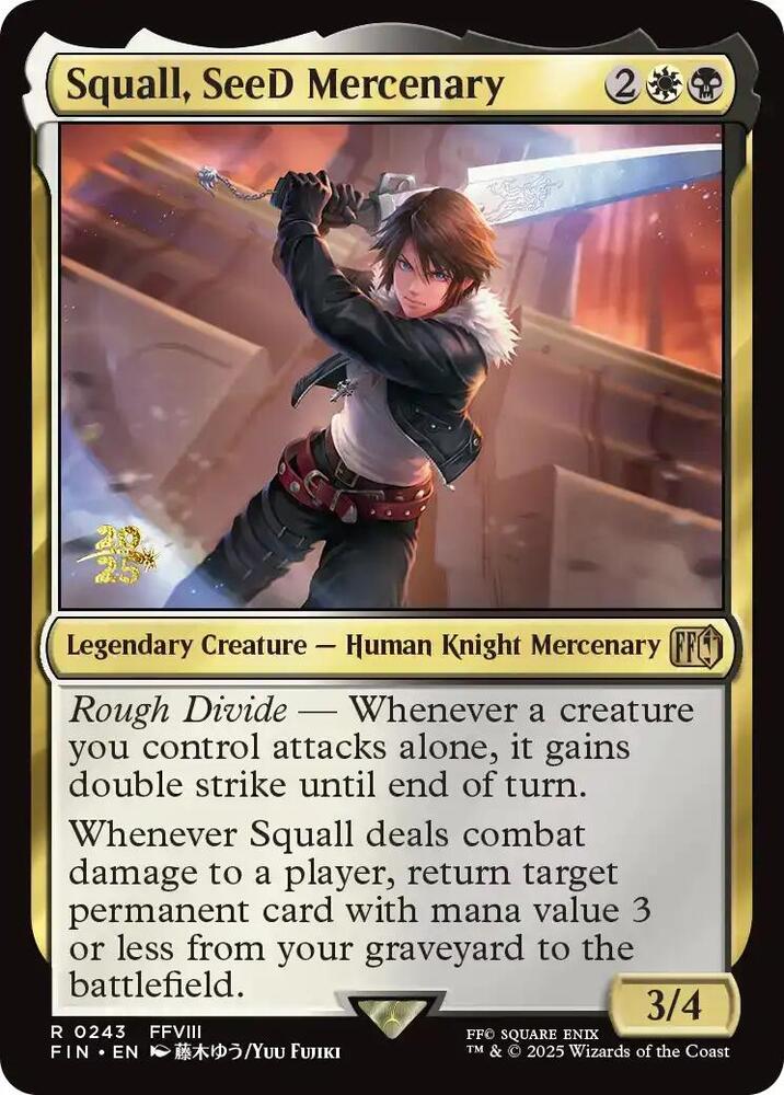 Squall, SeeD Mercenary - Prerelease Cards - Magic: The Gathering