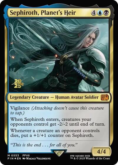 Sephiroth, Planet's Heir (Prerelease) from PRE #553, Magic: The Gathering card