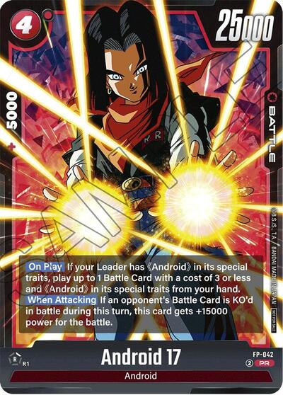 Android 17 - FP-042 Fusion World Promotion Cards and Packs Promo Dragon Ball card — value and price