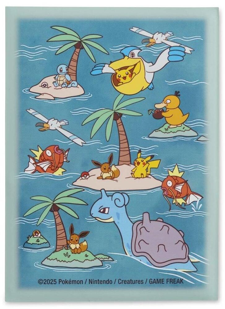 pokmon sunny sea card sleeves Pokemon TCG: Pokemon (65 Sleeves) Toys favorite Pokemon in any water type deck Pokemon Card Game Deck Shield