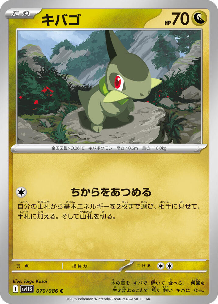 ポケットモンスター Axew - 070/086 - SV11B: Black Bolt - Pokemon Japan - TCGplayer.com