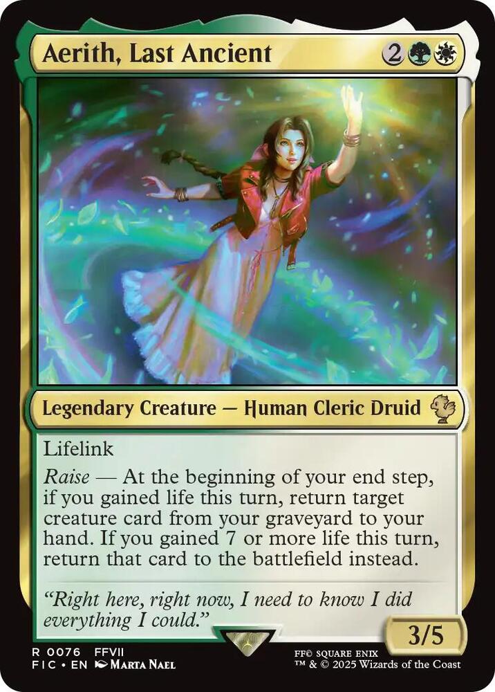 MTG エアリスAerith Gainsborough Surge FOIL Aerith Gainsborough (Borderless) (Surge Foil) • Universes
