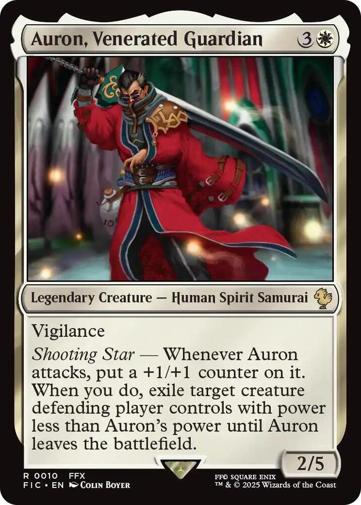 Auron, Venerated Guardian (Surge Foil) - Commander: FINAL FANTASY