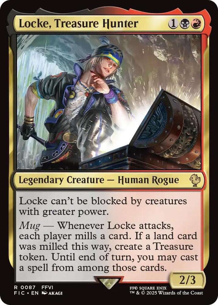 MTG FFトレジャーハンター、ロック　拡張FOIL Locke, Treasure Hunter (Surge Foil) - Commander: FINAL FANTASY