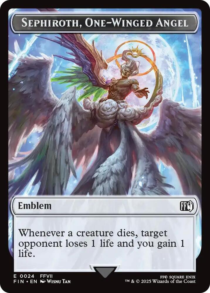 セフィロス紋章トークン Emblem - Sephiroth, One-Winged Angel // Robot Warrior Double-Sided