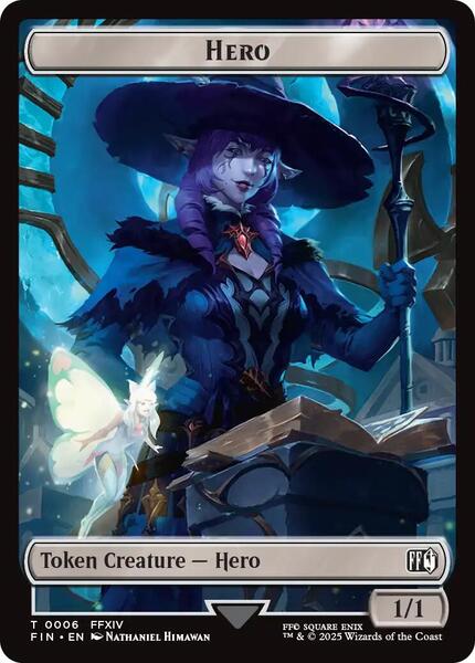 Hero (0006) // Horror Double-Sided Token - FINAL FANTASY - Magic