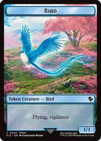 Bird // Hero (0028) Double-Sided Token (Surge Foil)