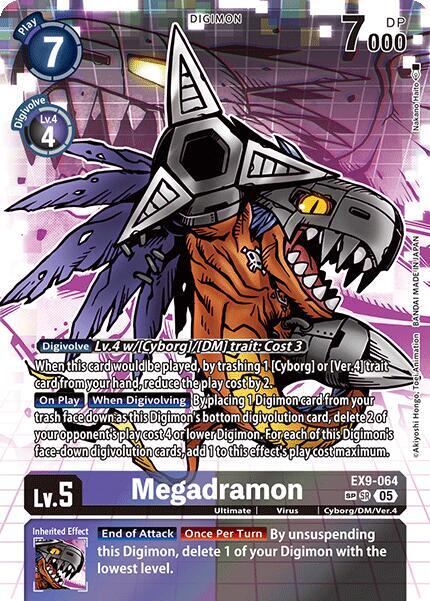 Megadramon SP digimon card