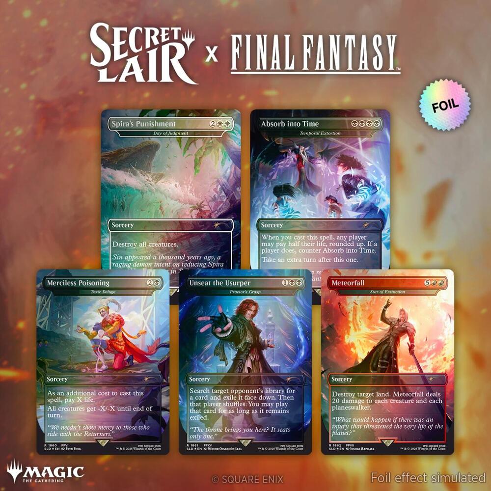 Secret　lair　game　over　foil　MTG　日本語版　未開封 Secret Lair x FINAL FANTASY: Game Over - Rainbow Foil