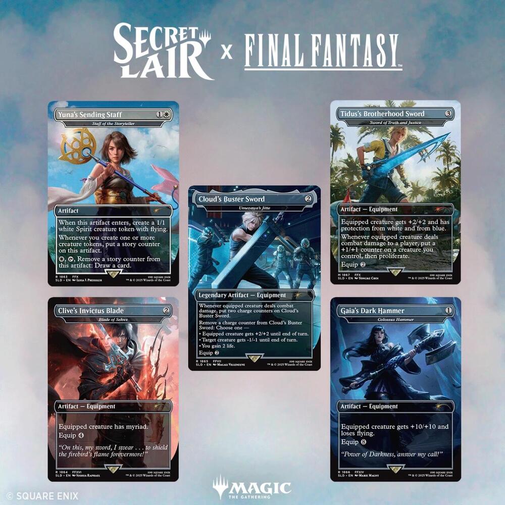 MTG Secret Lair x FINAL FANTASY Bundle 日 Secret Lair x FINAL FANTASY: Weapons - Non-Foil Edition