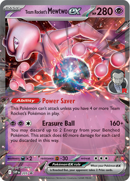 Team Rocket's Mewtwo ex #205/102