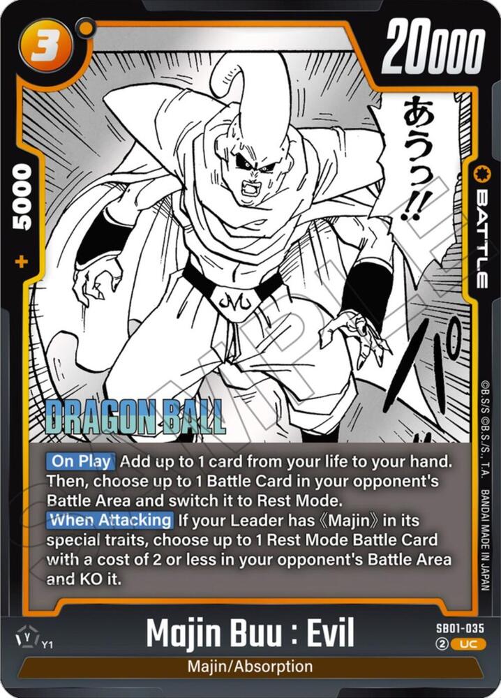 Majin Buu : Evil - SB01-035 - Manga Booster 01 - Dragon Ball Super