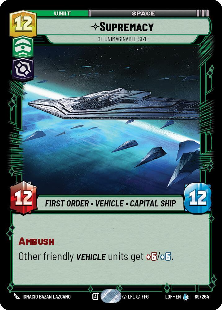 ラストスター賞カード Supremacy - Of Unimaginable Size - Legends of the Force - Star