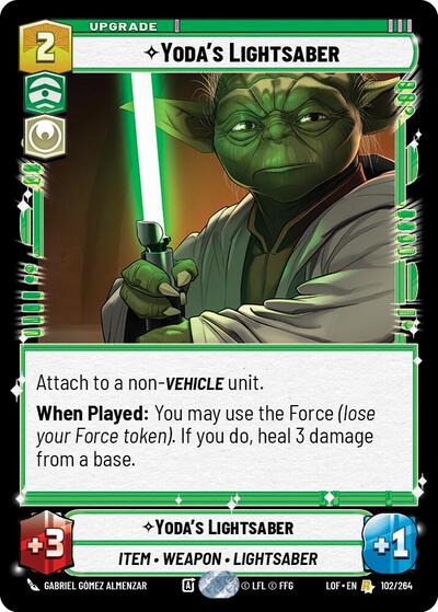 Yoda's Lightsaber card
