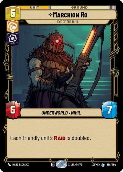 Marchion Ro - Eye of the Nihil Legends of the Force card price